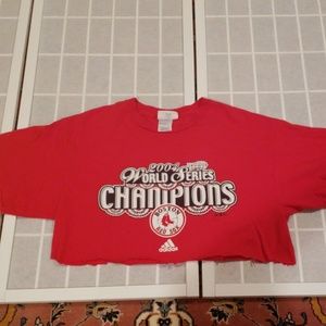 Vintage Boston Red Sox 2004 World Series crop top